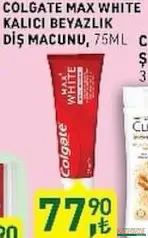 COLGATE MAX WHİTE KALICI BEYAZLIK DİŞ MACUNU 75 ML fiyat ve kampanya bilgisi